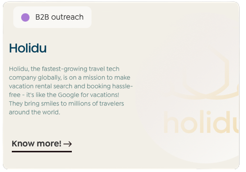 Sales Outsourcing Package Example: B2B Outreach for Vacation Home Companies