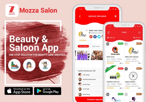 Mobile App Development Package Example: Mozza Salon - Beauty & Saloon App