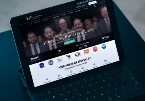 Search Engine Optimization Package Example: KJT Law Group - 130% Increase in Leads