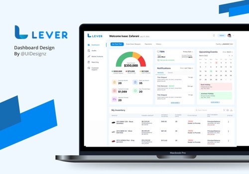 Web Design Package Example: Lever Dashboard