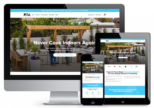 Web Design Package Example: Outdoor Kitchen Website