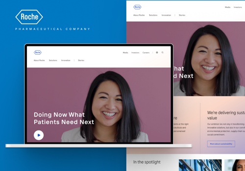 Web Design Package Example: Roche – UI/UX Design, Web Design, Intranet Portal