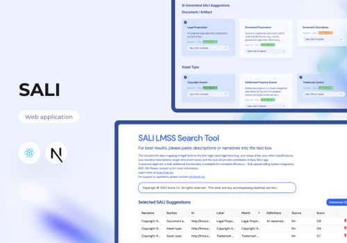 Web Development Package Example: SALI Standards Billing Compliance Tool
