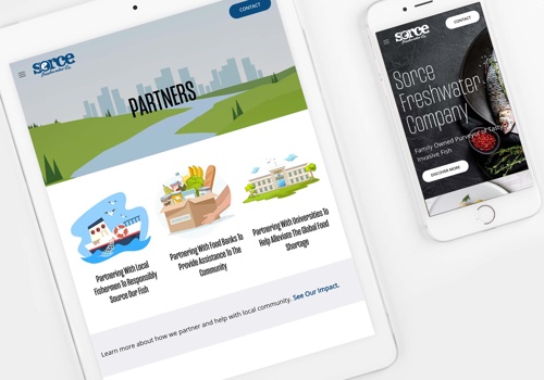 Web Design Package Example: Sorce Freshwater Company