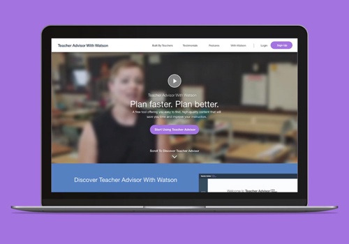 UX/UI Design Package Example: IBM Watson Education: Teacher Advisor