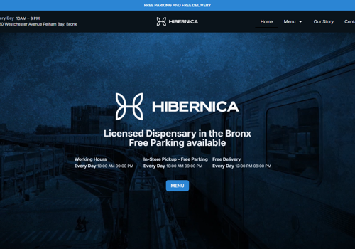 Web Design Package Example: Web Development & Design - Hibernica Dispensary