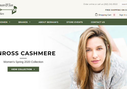 Web Development Package Example: Berman Basics Shopify Website Development