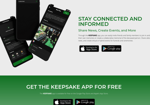 Web Design Package Example: Mobile App Development - The Keepsake