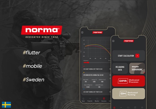 Mobile App Development Package Example: Norma Precision -  ballistic mobile app calculator