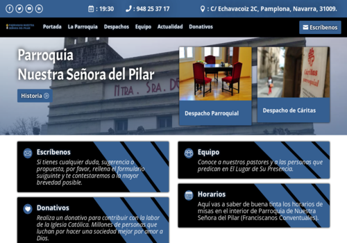 Web Development Package Example: Parroquia Nuestra Señora del Pilar