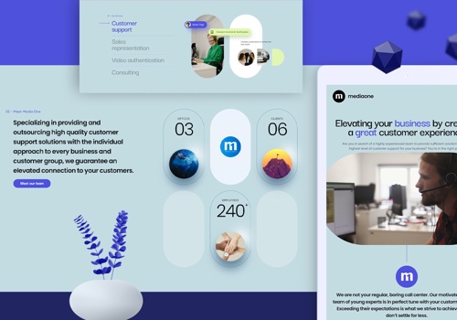 UX/UI Design Package Example: Media One, Web Design and Development