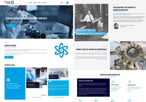 Web Design Package Example: Quanto Nano
