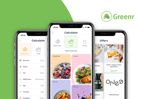 Mobile App Development Package Example: Greenr