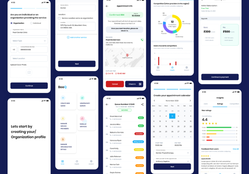 UX/UI Design Package Example: Qladder-Provider App - UI/UX Design