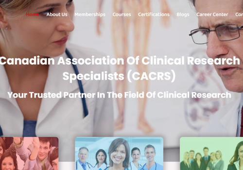 Web Design Package Example: Clinical Research Association Website