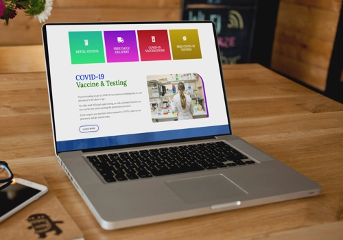 Web Design Package Example: Website design for Pharmacy