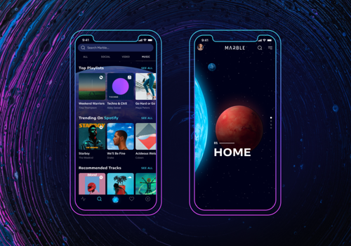 Mobile App Development Package Example: Marble Social Platform