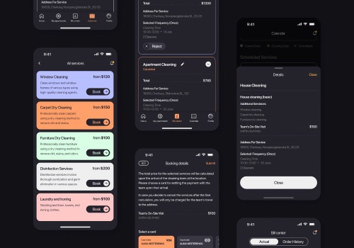 UX/UI Design Package Example: TidyMe Cleaning service