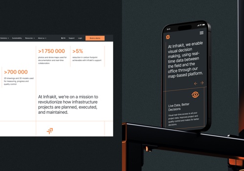 UX/UI Design Package Example: Infrakit Website