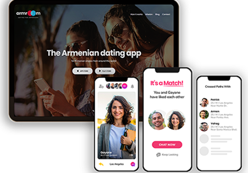UX/UI Design Package Example: The Armenian Dating APP