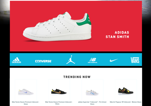 UX/UI Design Package Example: Foot Locker Kids Portal