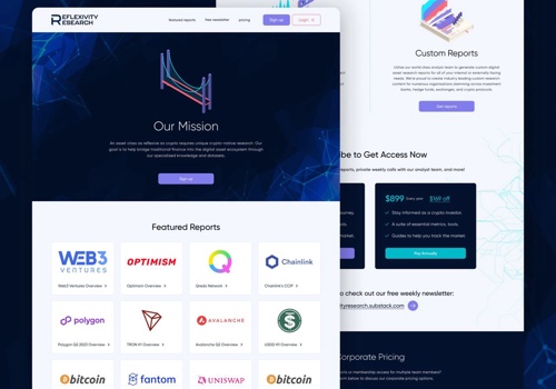 Web Design Package Example: Reflexivity Research