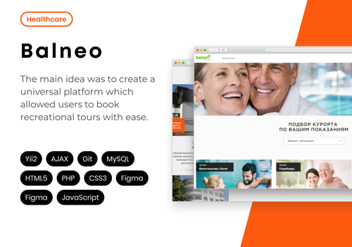 Web Development Package Example: Balneo travel