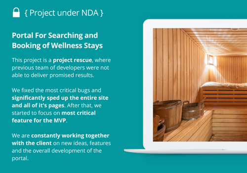 Custom Software Development Package Example: Portal For Searching and Booking of Wellness Stays