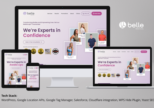 Web Development Package Example: Belle Medical