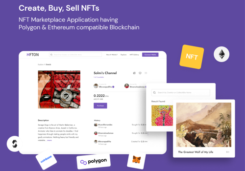 E-Commerce Development Package Example: NFT Marketplace - Create NFT, Buy, Sell, Re-sell