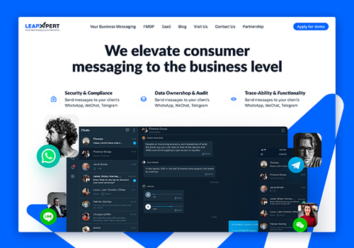 Web Development Package Example: LeapXpert corporate website