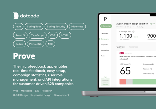 Web Development Package Example: Feedback Generating System SaaS