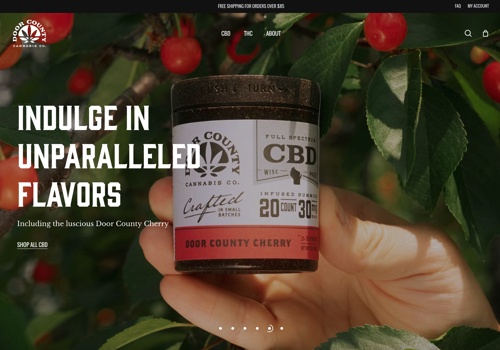 Web Design Package Example: Door County Cannabis - THC CBD WooCommerce Website