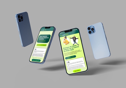 UX/UI Design Package Example: Cajasiete - Landing Pages