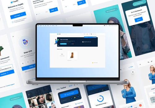 UX/UI Design Package Example: ZapBG:UX/UI Design For Ai Image Background Remover