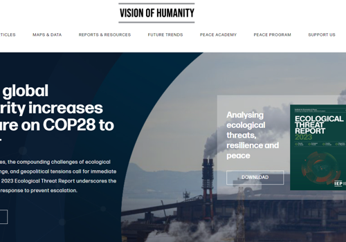 Web Development Package Example: Vision of Humanity Website Redesign