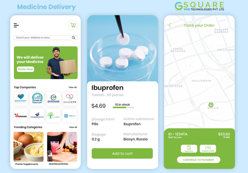 Mobile App Development Package Example: Medicine Delivery App