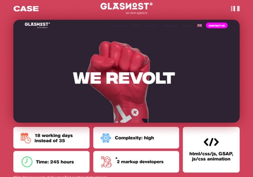 Web Development Package Example: Markup for project Glasnost