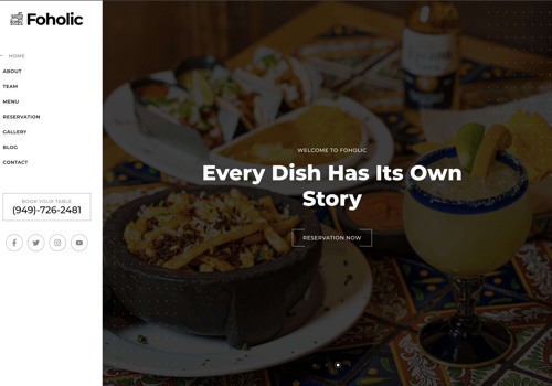 Web Development Package Example: Restaurant Websites Development
