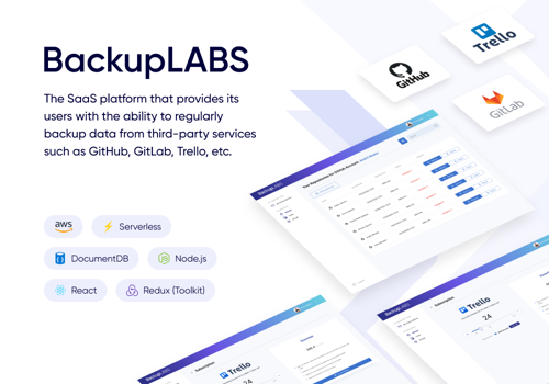 Custom Software Development Package Example: BackupLABS - B2B SaaS Platform for Backing up Data