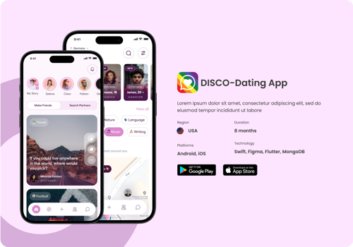Web Development Package Example: DISCO-Dating App