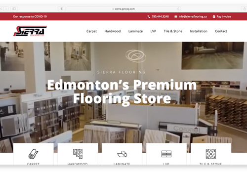 Web Design Package Example: Sierra Flooring