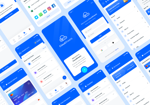 Mobile App Development Package Example: Cloudsheets- React Native Mobile App