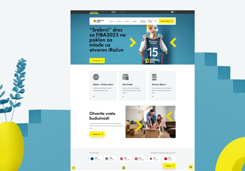 UX/UI Design Package Example: Raiffeisen Bank Serbia - Stanovništvo, Web Design