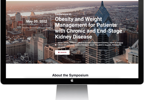 Web Design Package Example: Temple University College of Public Health