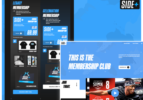Branding Package Example: SIDE+ Landing Page for the SIDEMEN
