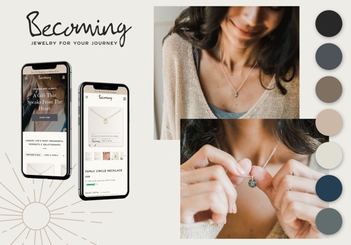 Branding Package Example: Branding and Development for a Jewelry Brand