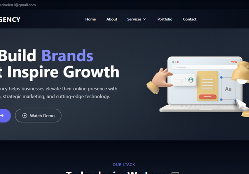 Web Design Package Example: DG Mario Agency