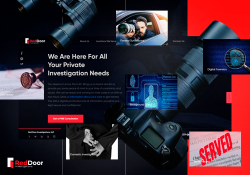 Web Design Package Example: RedDoor Investigations