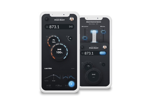 Mobile App Development Package Example: Summerboard - Electric Skateboard